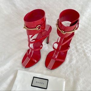 Gucci Horsebit Ursula Patent Leather Gladi…